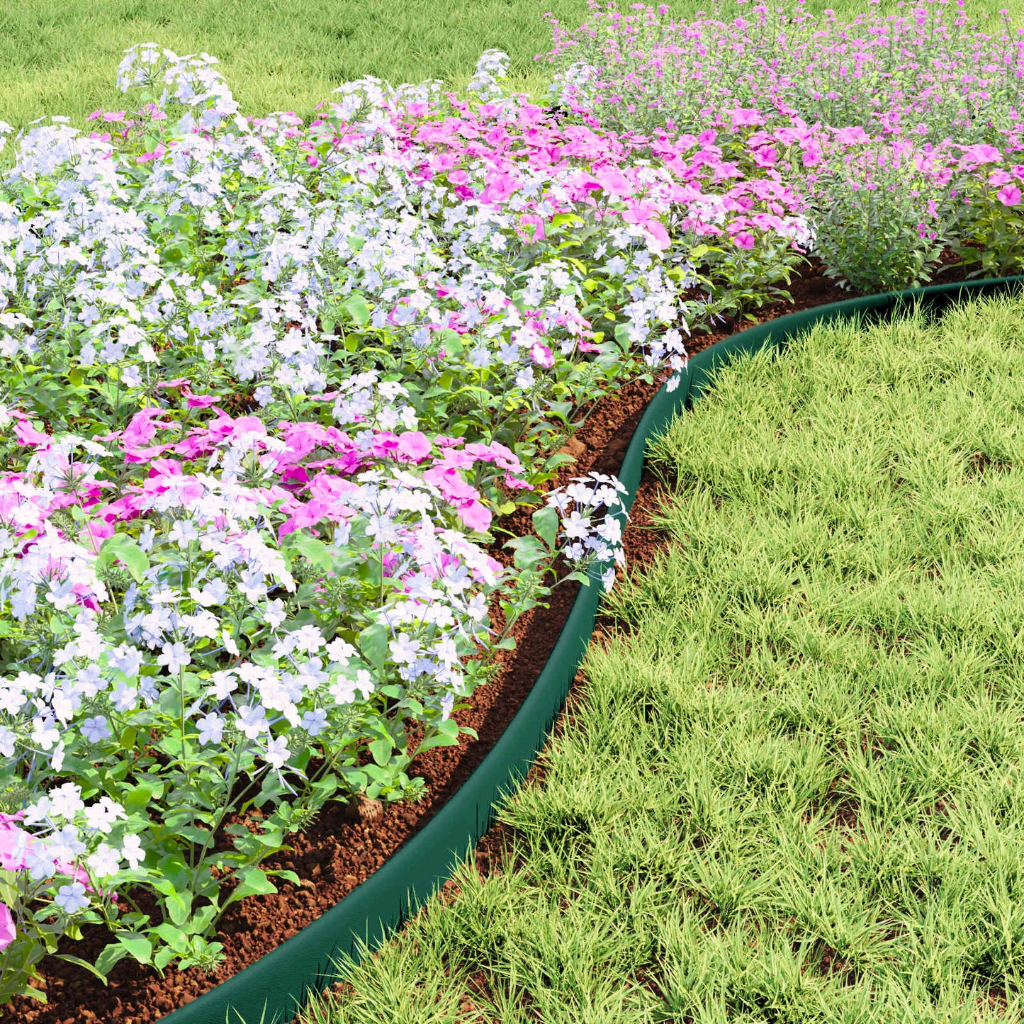 vidaXL Lawn Edgings Green 1000 x 4 x 5 cm Plastic