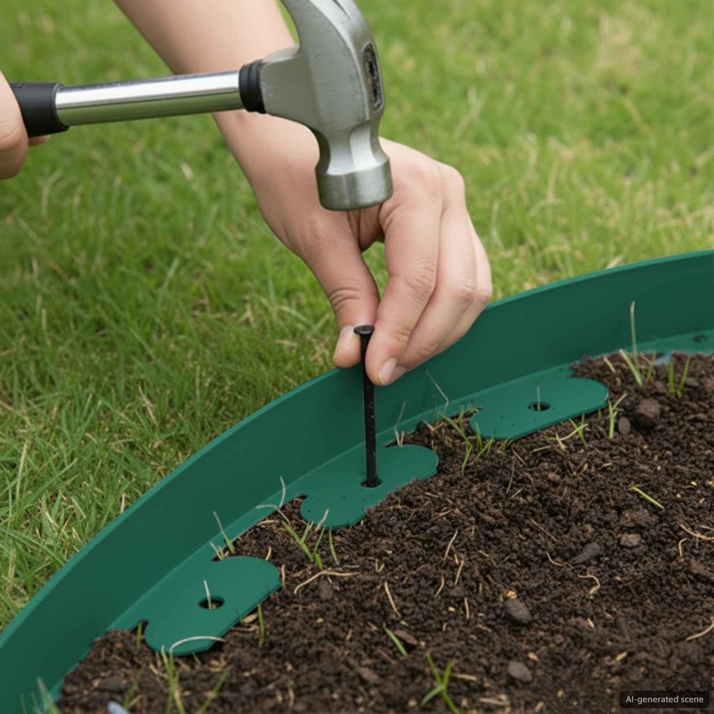 vidaXL Lawn Edgings Green 3000 x 4 x 5 cm Plastic