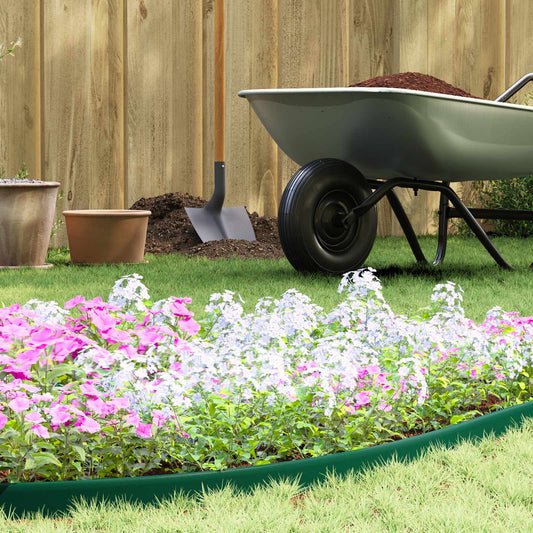 vidaXL Lawn Edgings Green 4000 x 4 x 5 cm Plastic