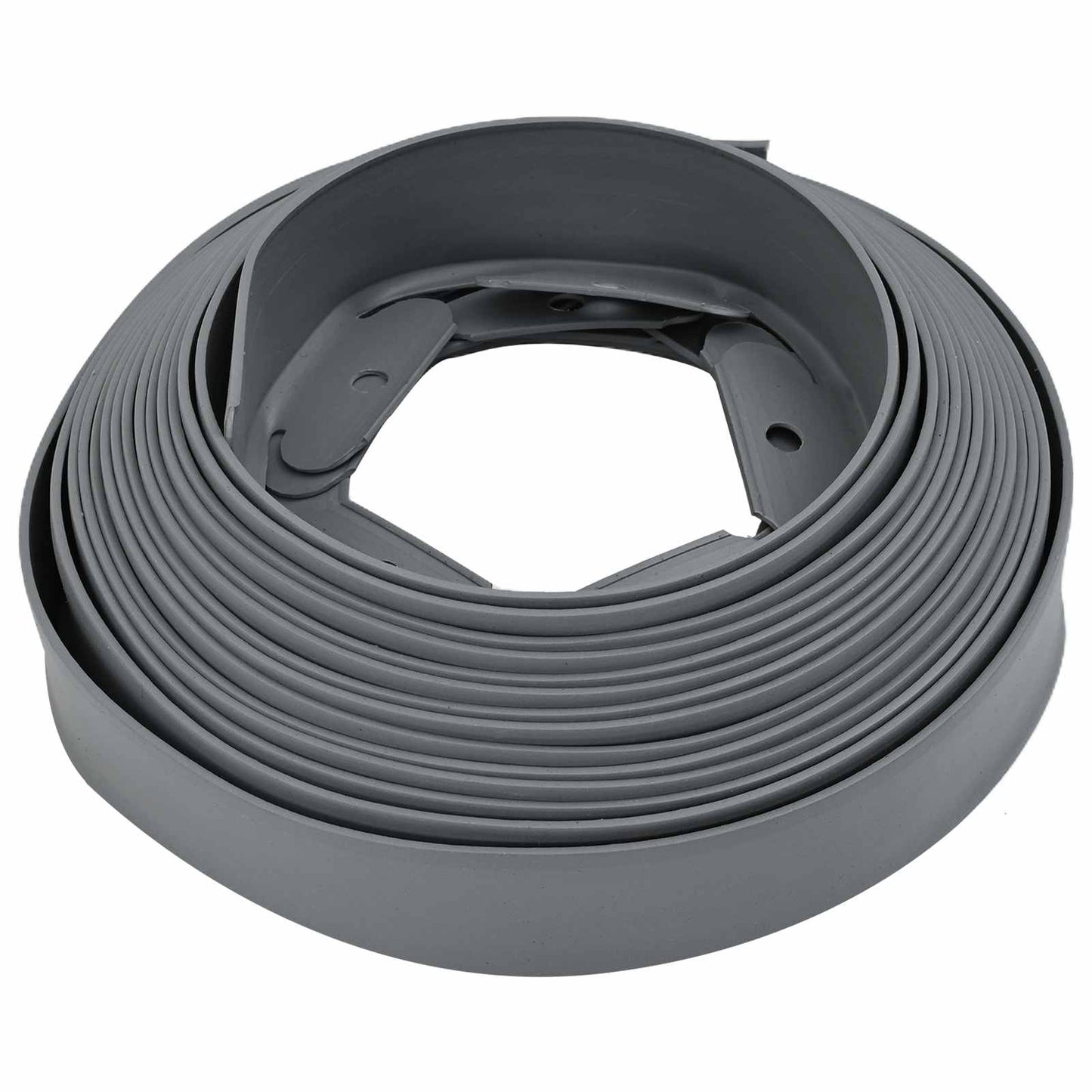 vidaXL Lawn Edgings Grey 3000 x 4 x 5 cm Plastic