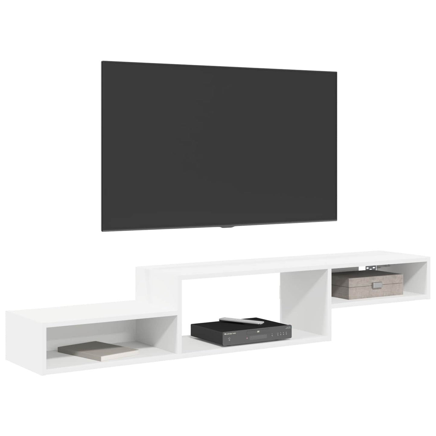 vidaXL Wall-mounted TV Cabinet Wall-Mounted White 150 x 28 x 26 cm