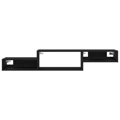 vidaXL Wall-mounted TV Cabinet Wall-Mounted Black Oak 150 x 28 x 26 cm