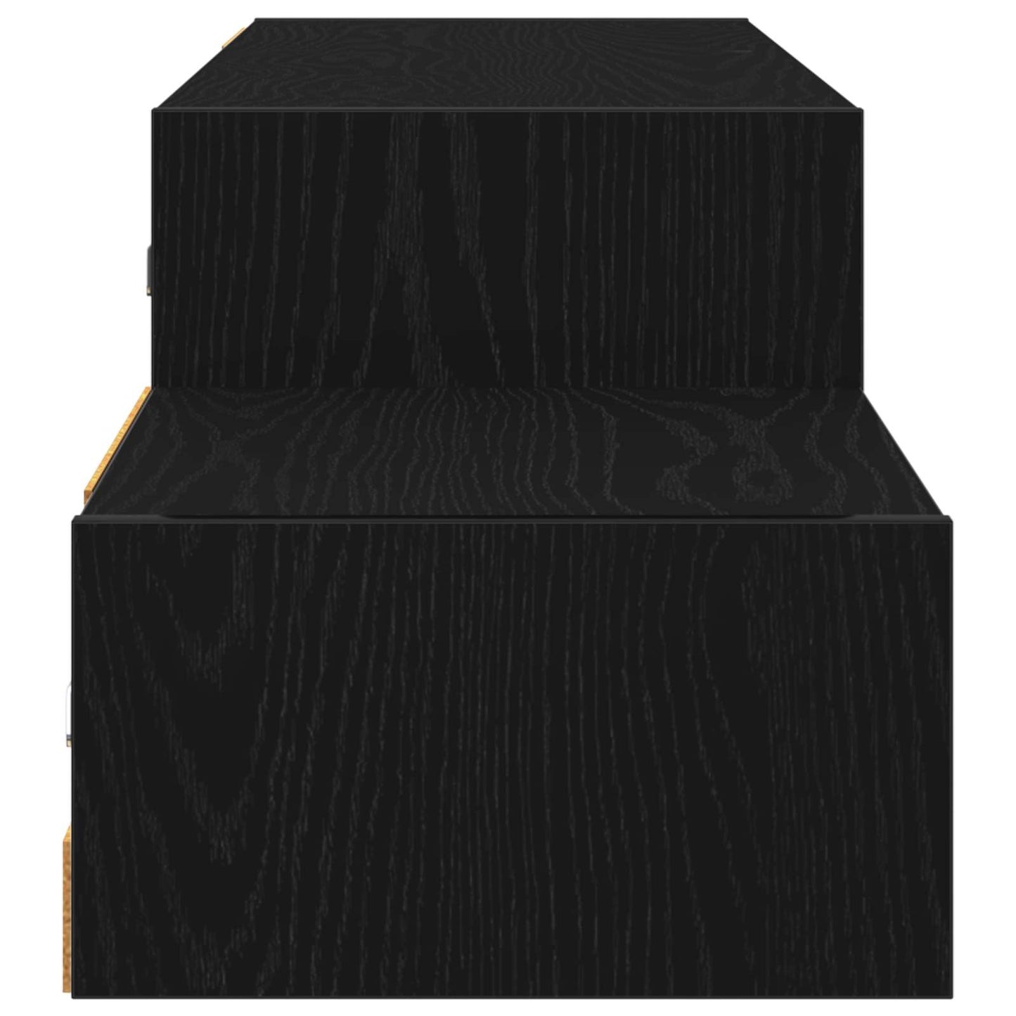 vidaXL Wall-mounted TV Cabinet Wall-Mounted Black Oak 150 x 28 x 26 cm
