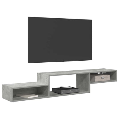 vidaXL Wall-mounted TV Cabinet Wall-Mounted Concrete Grey