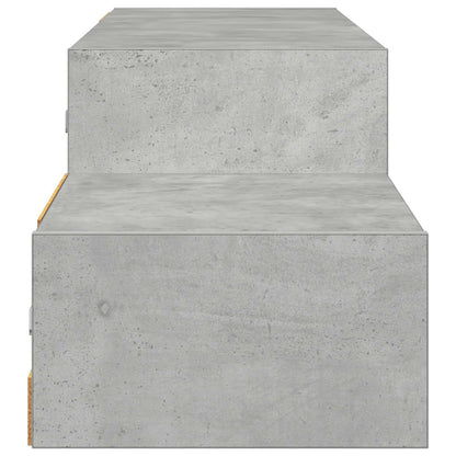 vidaXL Wall-mounted TV Cabinet Wall-Mounted Concrete Grey