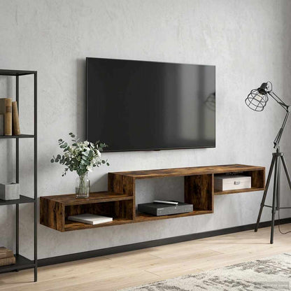 vidaXL Wall-mounted TV Cabinet Wall-Mounted Smoked Oak