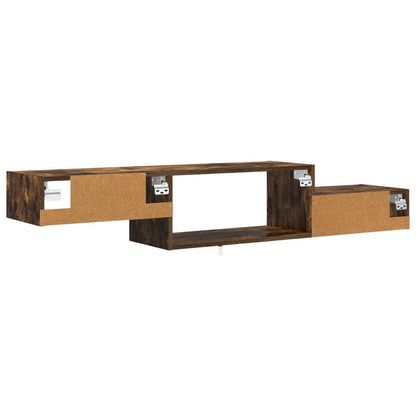 vidaXL Wall-mounted TV Cabinet Wall-Mounted Smoked Oak