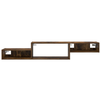 vidaXL Wall-mounted TV Cabinet Wall-Mounted Smoked Oak