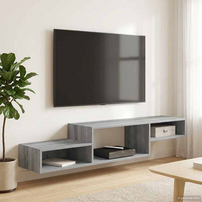 vidaXL Wall-mounted TV Cabinet Wall-Mounted Grey Sonoma