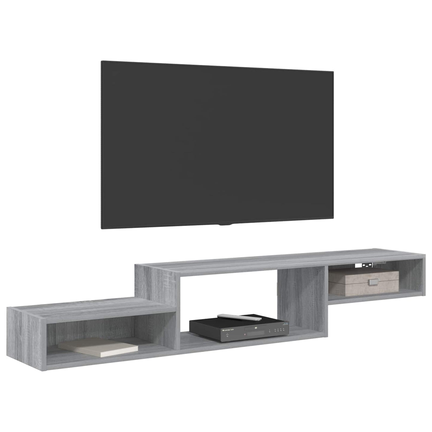 vidaXL Wall-mounted TV Cabinet Wall-Mounted Grey Sonoma