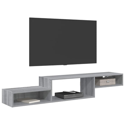vidaXL Wall-mounted TV Cabinet Wall-Mounted Grey Sonoma