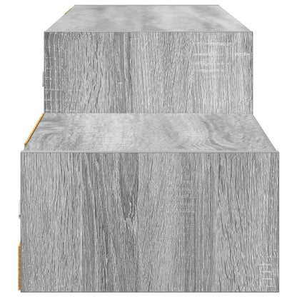 vidaXL Wall-mounted TV Cabinet Wall-Mounted Grey Sonoma