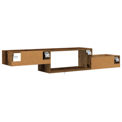 vidaXL Wall-mounted TV Cabinet Wall-Mounted Old Wood 150 x 28 x 26 cm