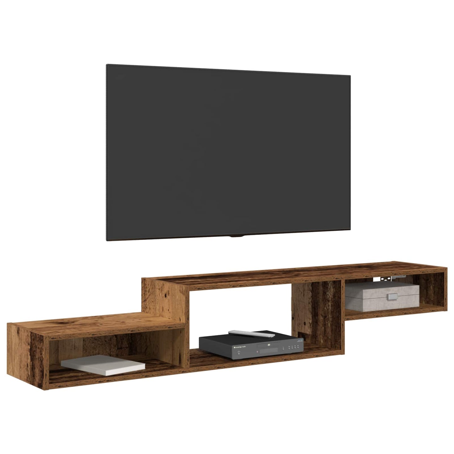 vidaXL Wall-mounted TV Cabinet Wall-Mounted Old Wood 150 x 28 x 26 cm