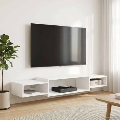 vidaXL Wall-mounted TV Cabinet Wall-Mounted White 140 x 28 x 21 cm