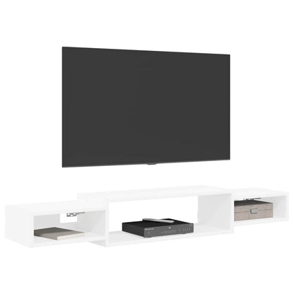 vidaXL Wall-mounted TV Cabinet Wall-Mounted White 140 x 28 x 21 cm