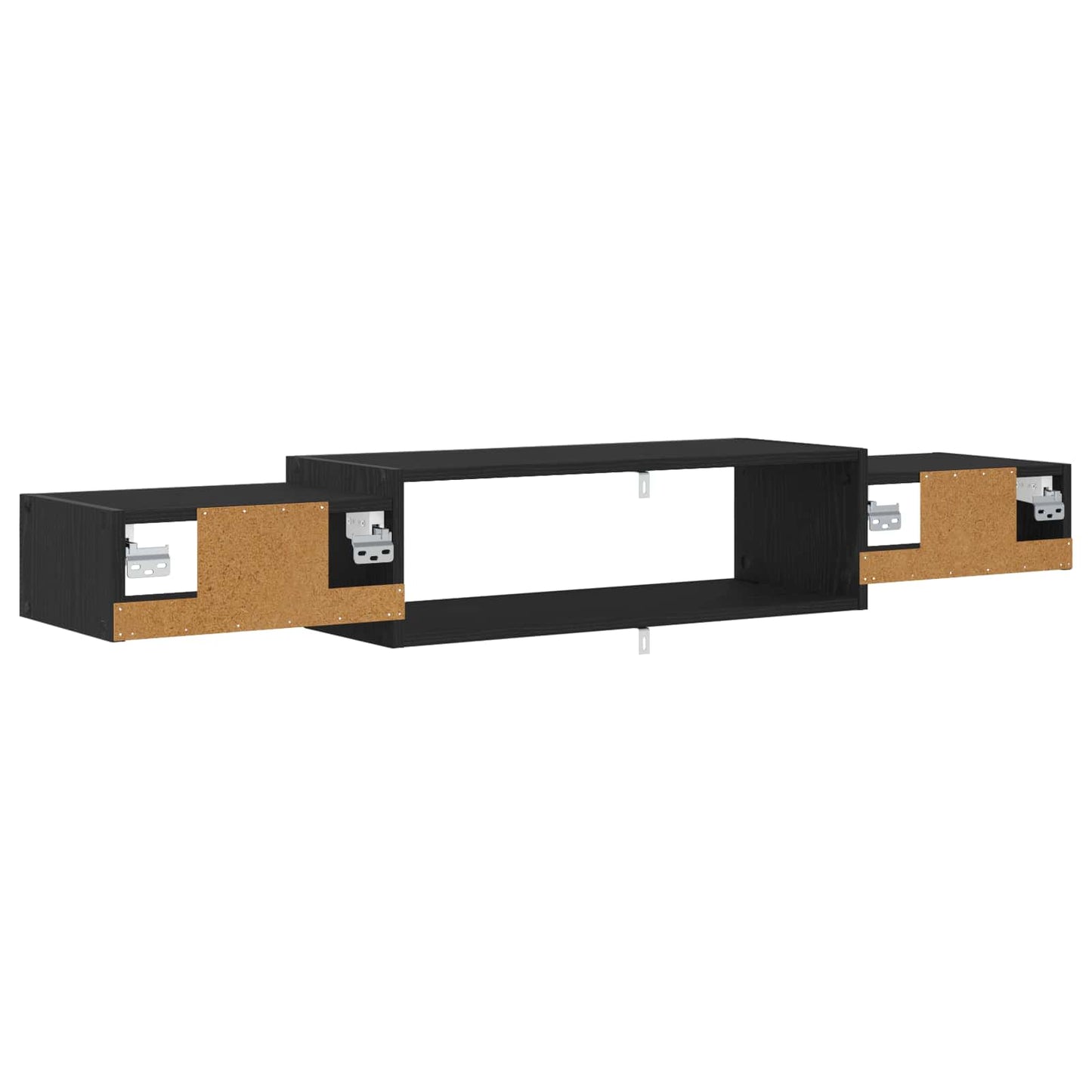 vidaXL Wall-mounted TV Cabinet Wall-Mounted Black Oak 140 x 28 x 21 cm