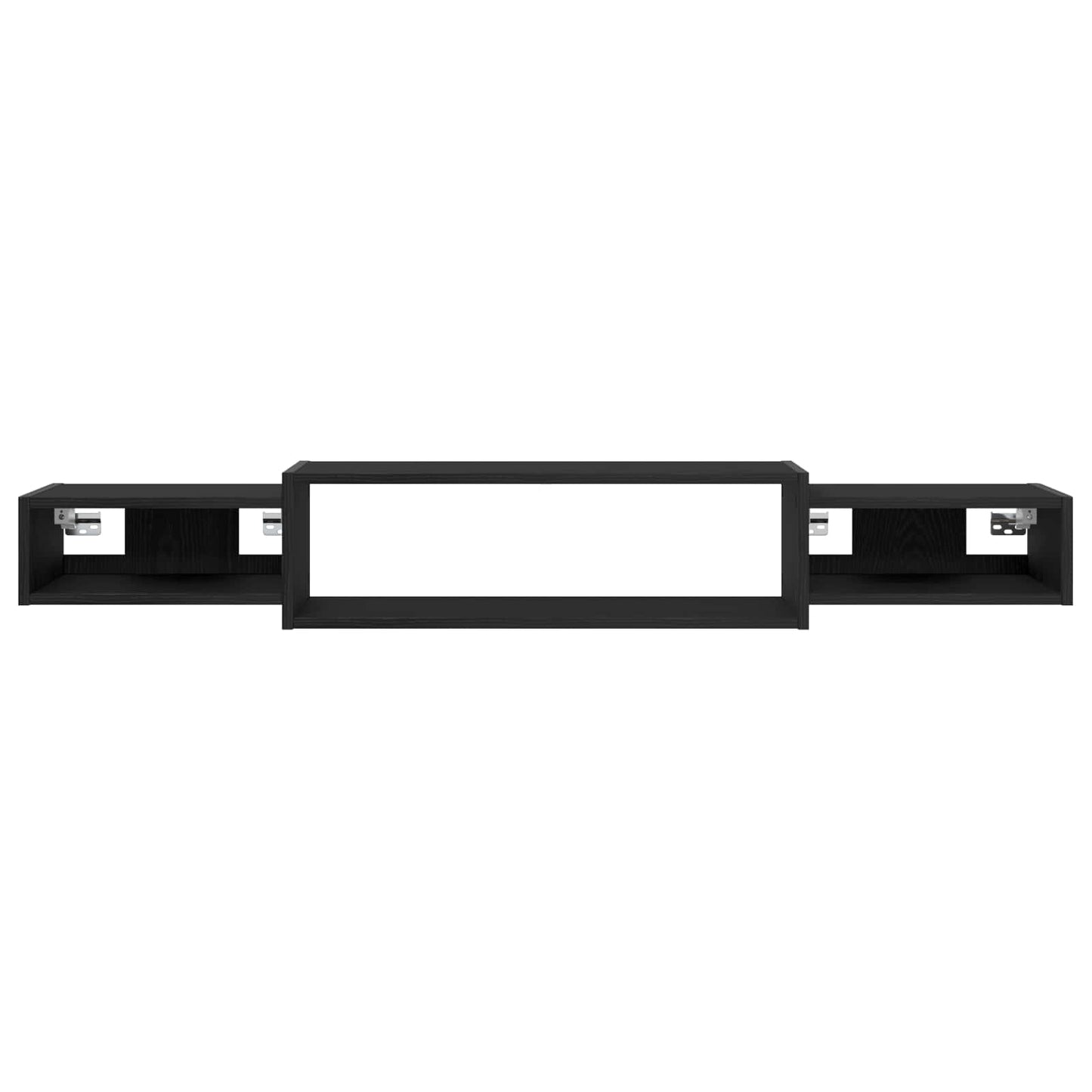 vidaXL Wall-mounted TV Cabinet Wall-Mounted Black Oak 140 x 28 x 21 cm