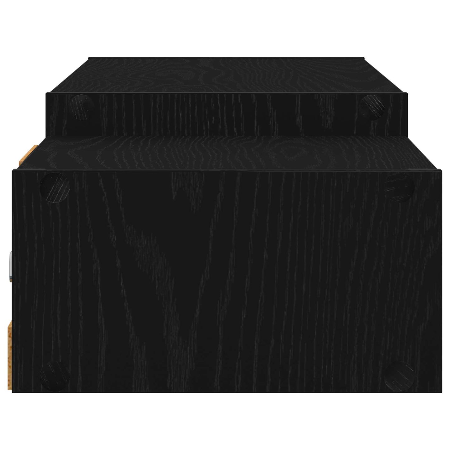 vidaXL Wall-mounted TV Cabinet Wall-Mounted Black Oak 140 x 28 x 21 cm