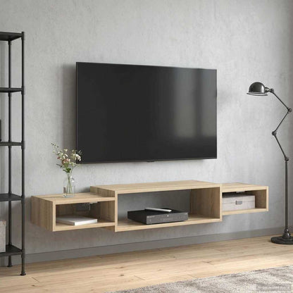 vidaXL Wall-mounted TV Cabinet Wall-Mounted Sonoma Oak