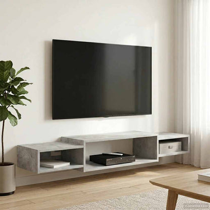 vidaXL Wall-mounted TV Cabinet Wall-Mounted Concrete Grey