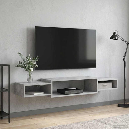 vidaXL Wall-mounted TV Cabinet Wall-Mounted Concrete Grey