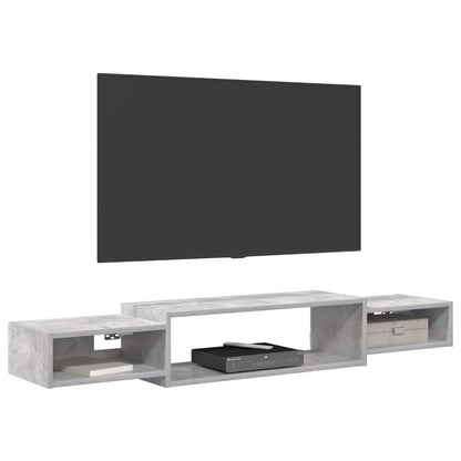 vidaXL Wall-mounted TV Cabinet Wall-Mounted Concrete Grey