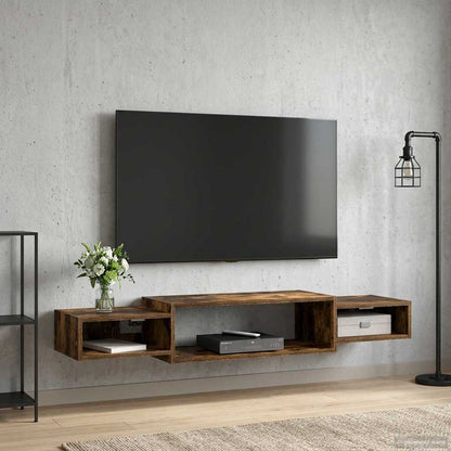 vidaXL Wall-mounted TV Cabinet Wall-Mounted Smoked Oak
