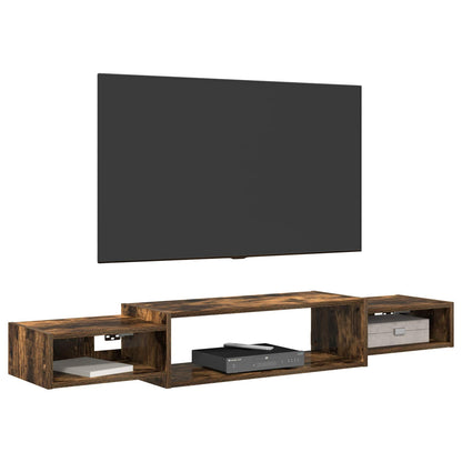 vidaXL Wall-mounted TV Cabinet Wall-Mounted Smoked Oak