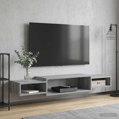 vidaXL Wall-mounted TV Cabinet Wall-Mounted Grey Sonoma