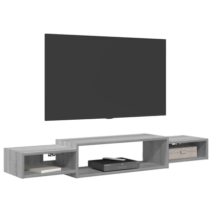 vidaXL Wall-mounted TV Cabinet Wall-Mounted Grey Sonoma