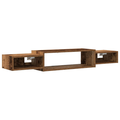 vidaXL Wall-mounted TV Cabinet Wall-Mounted Old Wood 140 x 28 x 21 cm