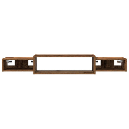 vidaXL Wall-mounted TV Cabinet Wall-Mounted Old Wood 140 x 28 x 21 cm
