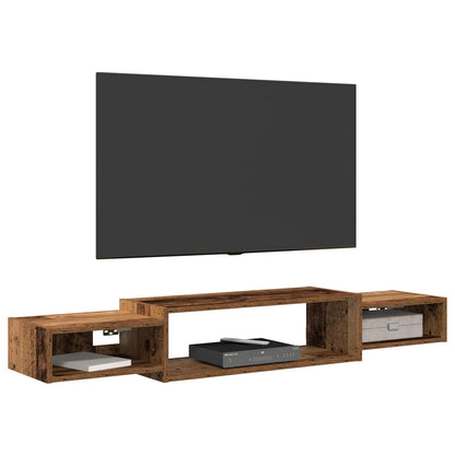 vidaXL Wall-mounted TV Cabinet Wall-Mounted Old Wood 140 x 28 x 21 cm