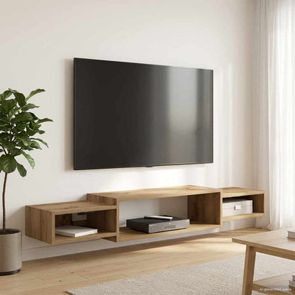 vidaXL Wall-mounted TV Cabinet Wall-Mounted Artisan Oak