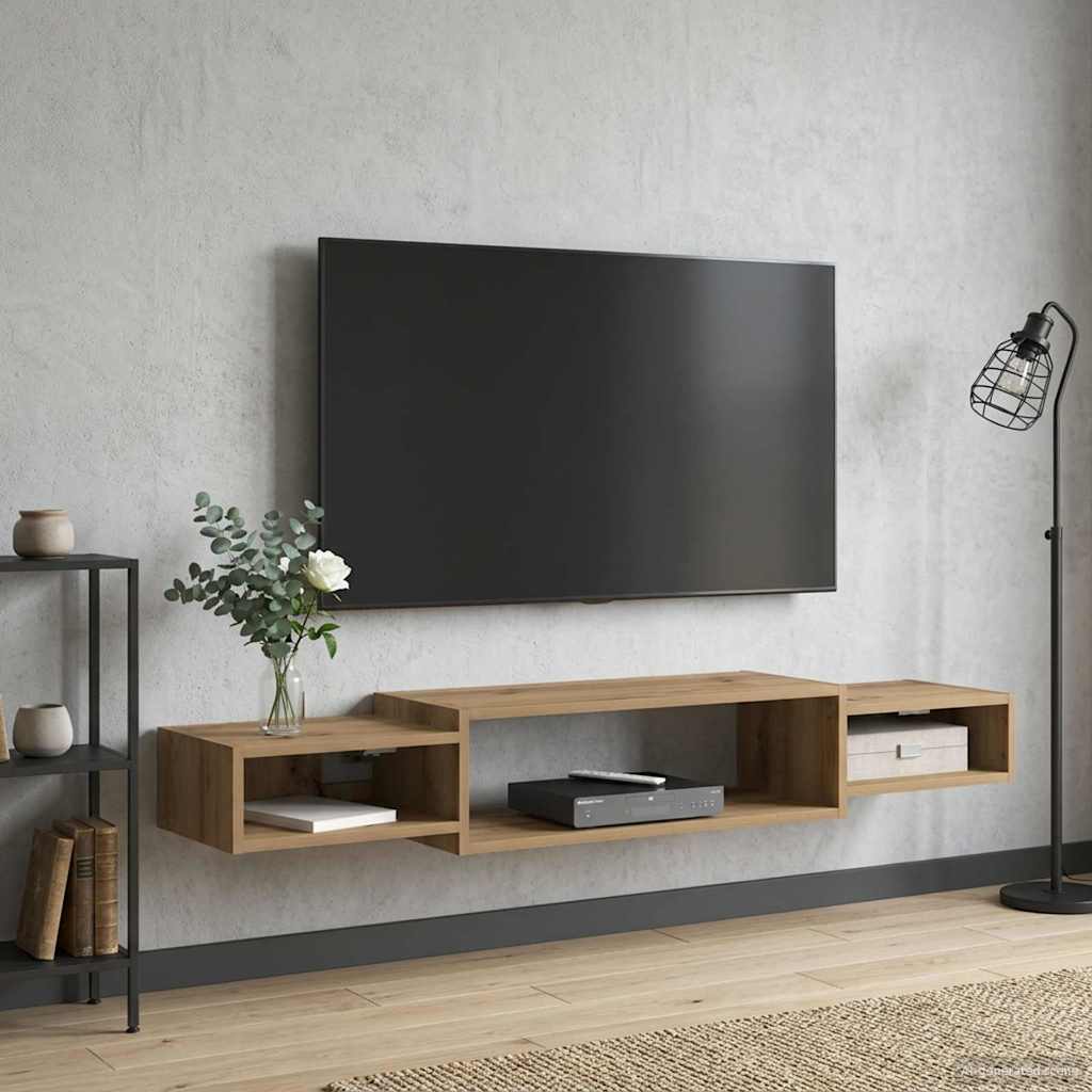vidaXL Wall-mounted TV Cabinet Wall-Mounted Artisan Oak