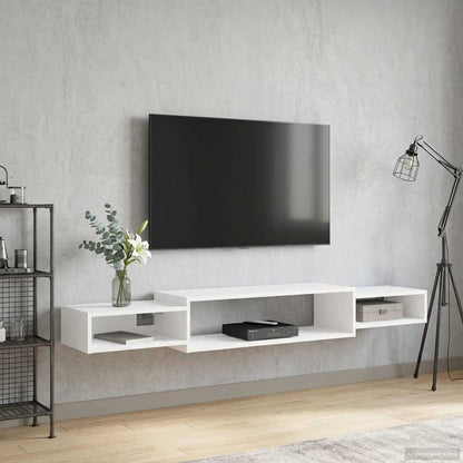 vidaXL Wall-mounted TV Cabinet Wall-Mounted White 180 x 28 x 21 cm