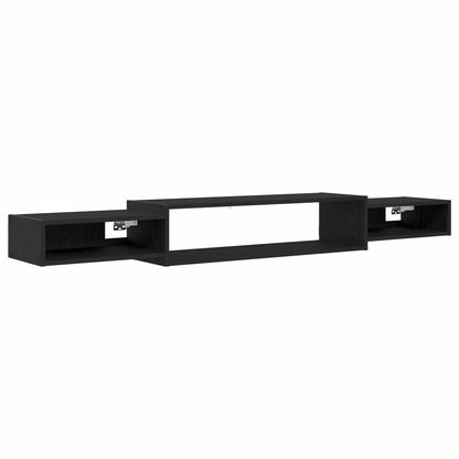 vidaXL Wall-mounted TV Cabinet Wall-Mounted Black Oak 180 x 28 x 21 cm