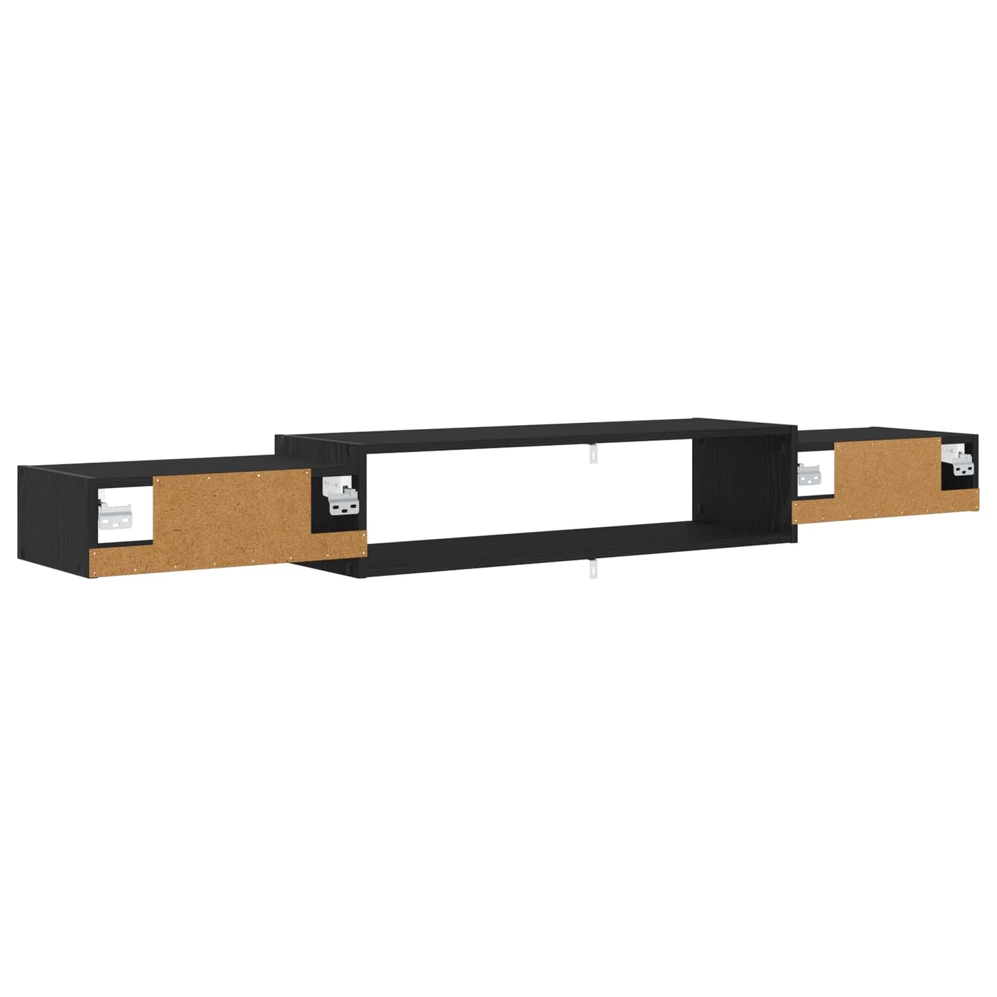 vidaXL Wall-mounted TV Cabinet Wall-Mounted Black Oak 180 x 28 x 21 cm