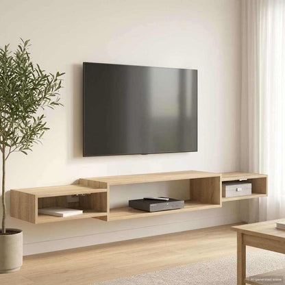 vidaXL Wall-mounted TV Cabinet Wall-Mounted Sonoma Oak
