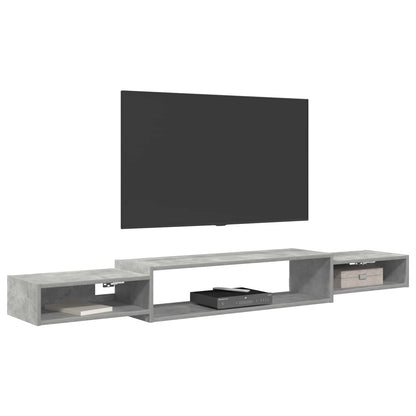 vidaXL Wall-mounted TV Cabinet Wall-Mounted Concrete Grey