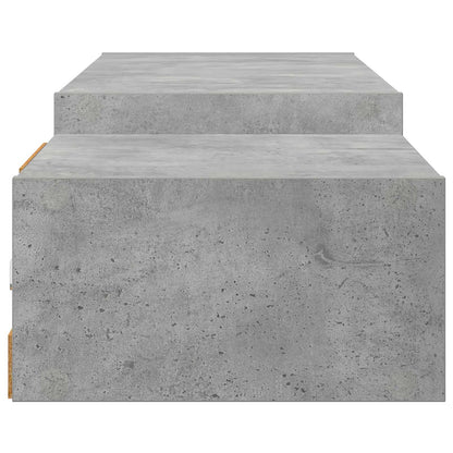 vidaXL Wall-mounted TV Cabinet Wall-Mounted Concrete Grey