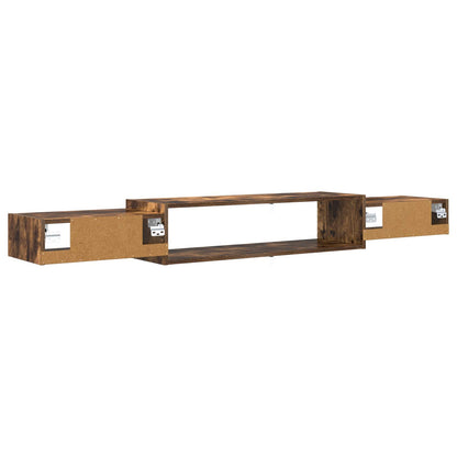 vidaXL Wall-mounted TV Cabinet Wall-Mounted Smoked Oak