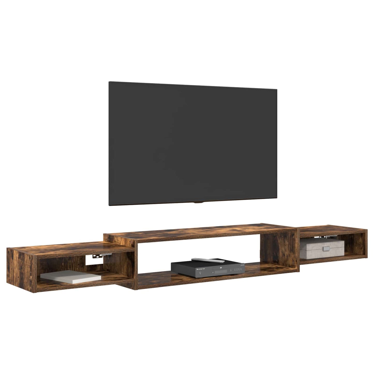 vidaXL Wall-mounted TV Cabinet Wall-Mounted Smoked Oak