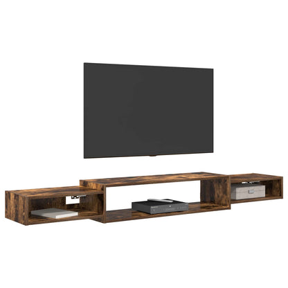vidaXL Wall-mounted TV Cabinet Wall-Mounted Smoked Oak