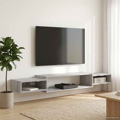 vidaXL Wall-mounted TV Cabinet Wall-Mounted Grey Sonoma