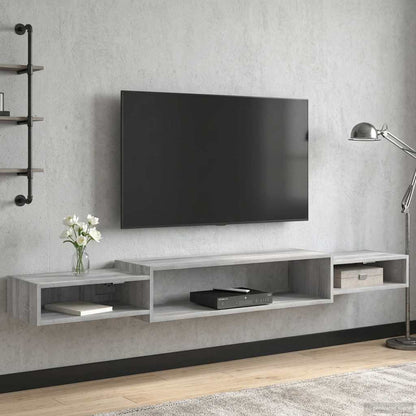 vidaXL Wall-mounted TV Cabinet Wall-Mounted Grey Sonoma