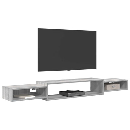 vidaXL Wall-mounted TV Cabinet Wall-Mounted Grey Sonoma