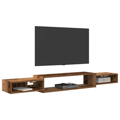 vidaXL Wall-mounted TV Cabinet Wall-Mounted Old Wood 180 x 28 x 21 cm