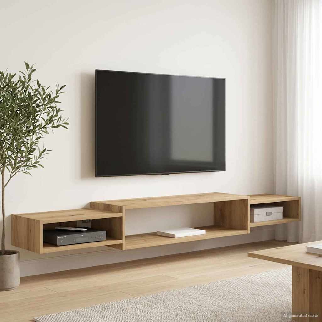 vidaXL Wall-mounted TV Cabinet Wall-Mounted Artisan Oak